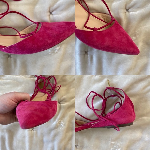 J. Crew Pink Lace-Up Flats - Picture 14 of 16